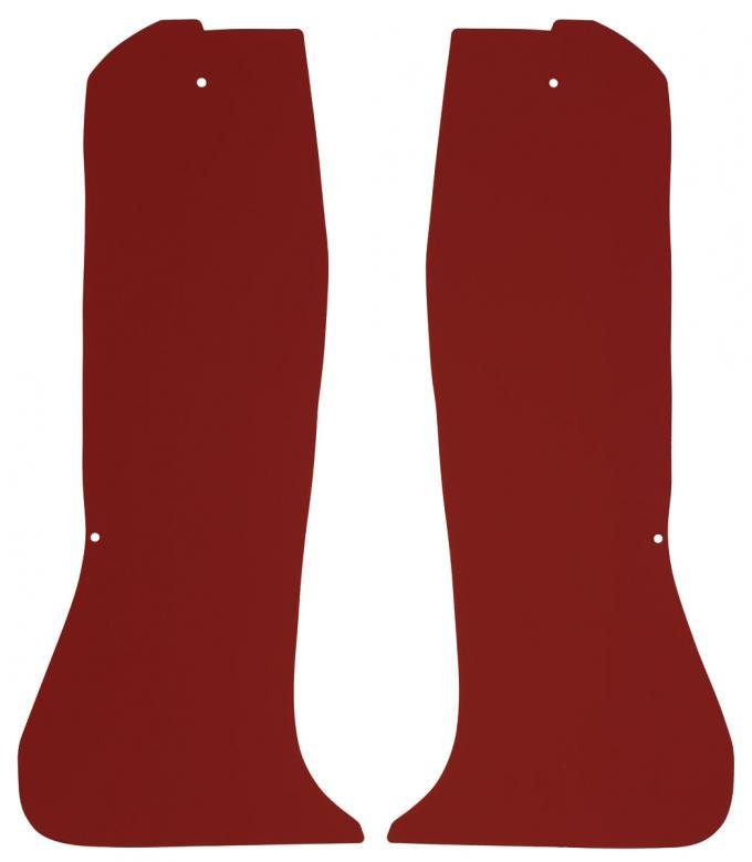 El Camino Interior Rear Side Panels, Red, 1964-1967