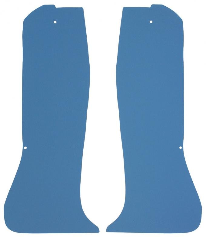 El Camino Interior Rear Side Panels, Light Blue, 1964-1967