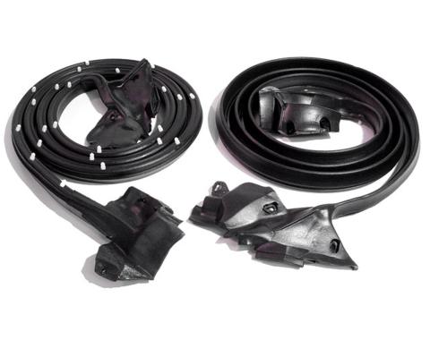 Metro Moulded Parts 1973-1977 Pontiac / Buick / Oldsmobile / Chevrolet Molded Door Seals with Clips. for 2-Door Hardtops LM 12-Y