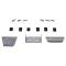AMD Console Mounting Brackets, 4-Speed, 3 Piece Set, 66-67 Chevelle El Camino P-KM02014