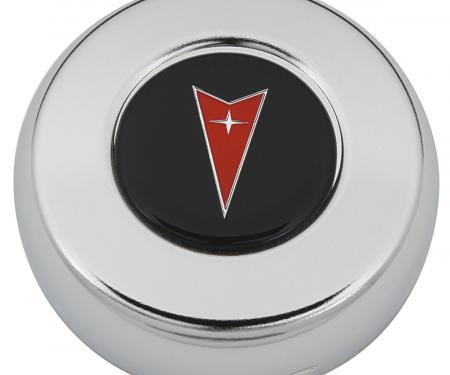 Steering Wheel Horn Cap, Arrowhead, Red Arrowhead on Black