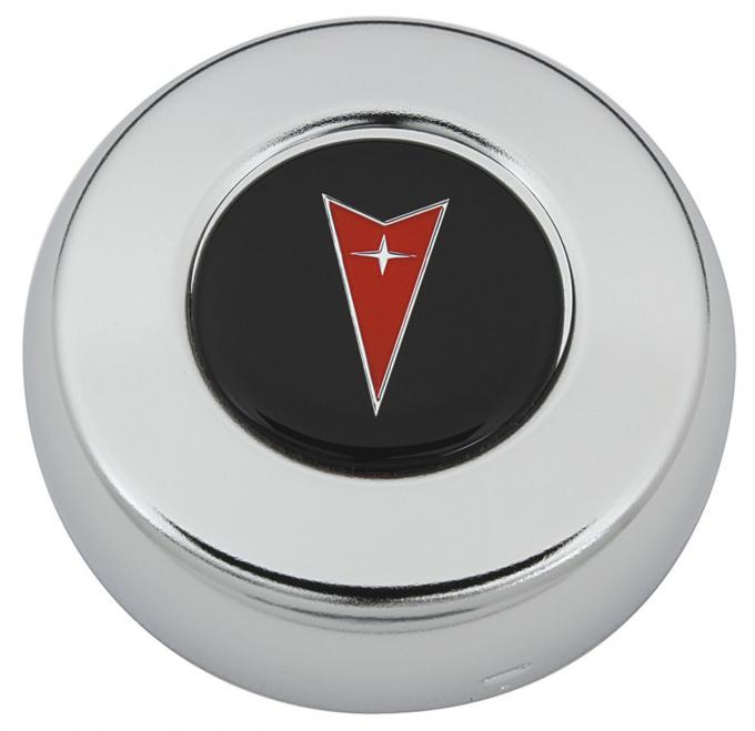 Steering Wheel Horn Cap, Arrowhead, Red Arrowhead on Black