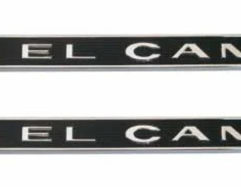 AMD Bedside Emblems, "El Camino" with Bowtie Logo, LH/RH Pair, 64 El Camino T-4815