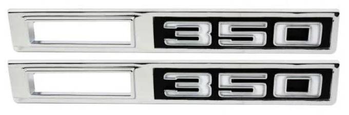 AMD Side Marker Bezels, Front, "350", LH/RH Pair, 69 Chevelle T-4607