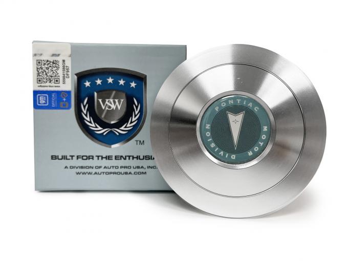 Auto Pro USA VSW Steering Wheel S9 Premium Horn Button, w/Pontiac GTO/Lemans Emblem, Aluminum STE1020-21
