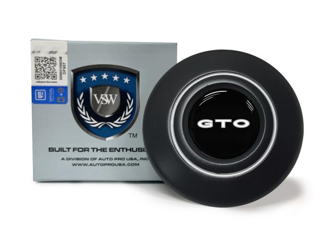 Auto Pro USA 1967-1973 Pontiac GTO VSW Steering Wheel OE Series Horn Cap, Black Horn Cap, Pontiac GTO STE1019-19B
