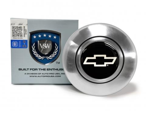 Auto Pro USA VSW Steering Wheel OE Series Horn Cap, Satin Horn Cap, Chevy Silver Bow Tie STE1023-19S