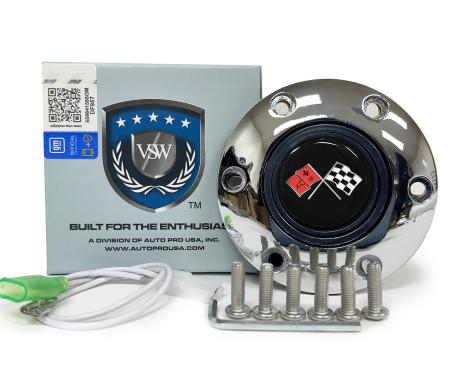 Auto Pro USA VSW 6-Bolt Steering Wheel Horn Button STE1013CHR