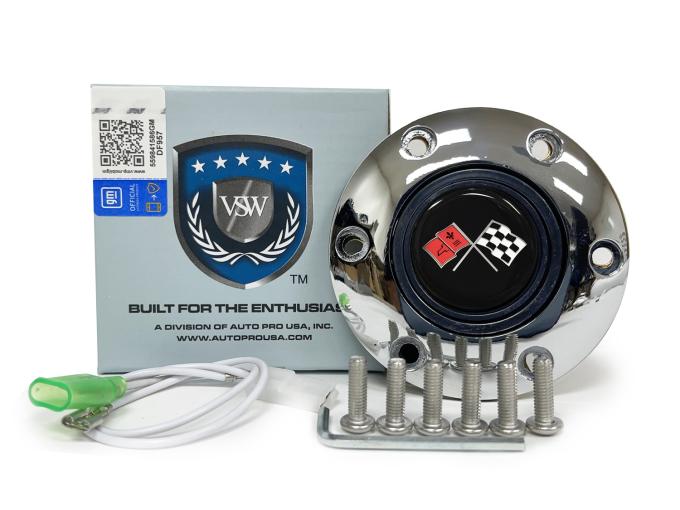 Auto Pro USA VSW 6-Bolt Steering Wheel Horn Button STE1013CHR