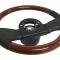 Auto Pro USA 1984-1989 Chevrolet Corvette VSW Steering Wheel OE Series, Mahogany Finish, Black Leather ST1030