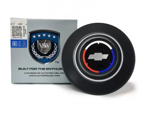 Auto Pro USA VSW Steering Wheel OE Series Horn Cap, Black Horn Cap, Chevy Tri-Color Bow Tie STE1006-19B