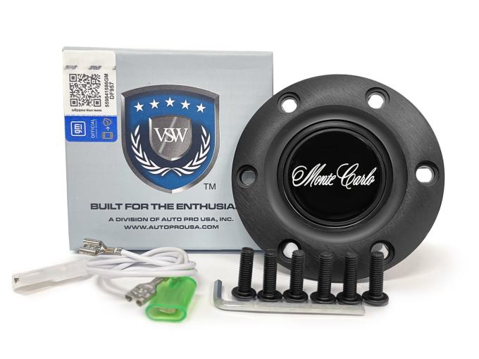 Auto Pro USA VSW 6-Bolt Steering Wheel Horn Button STE1031BLK