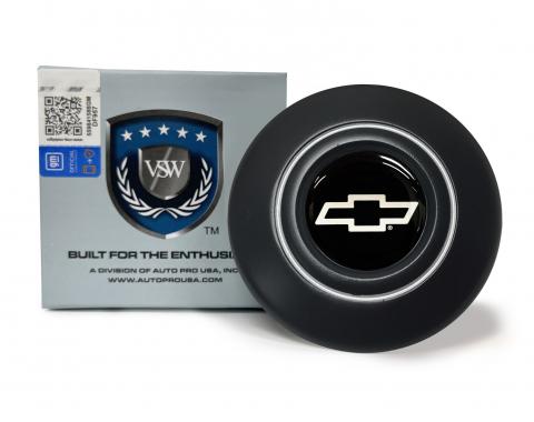 Auto Pro USA VSW Steering Wheel OE Series Horn Cap, Black Horn Cap, Chevy Silver Bow Tie STE1023-19B