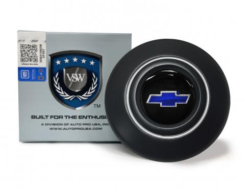 Auto Pro USA VSW Steering Wheel OE Series Horn Cap, Black Horn Cap, Chevy Blue Bow Tie STE1015-19B