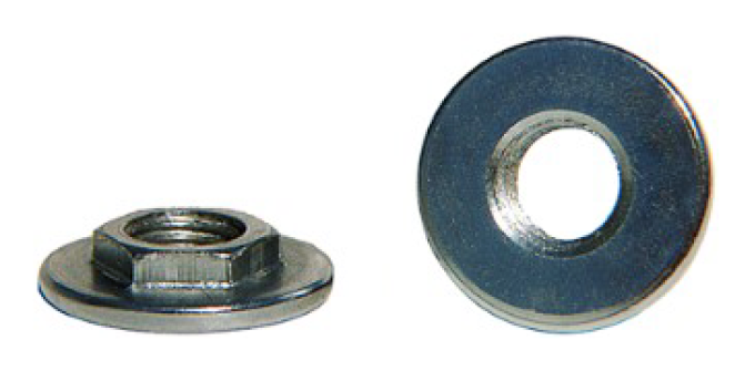 AMK 1966 Chevrolet Chevelle 2 piece Vent Window Handle Spacer - Nuts 7/16-20 Original Hex Drive, Chrome G-6614