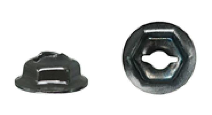 AMK 1967 Chevrolet Camaro 2 piece Nameplate, Grille "SS", "R/s" Stamped Nuts G-4288