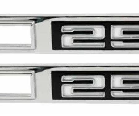 AMD Side Marker Bezels, Front, "250", LH/RH Pair, 69 Chevelle T-4605