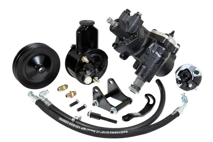 Classic Performance 500 Series Power Steering Conversion Kit 69-70 Chevy Full Size BBC w/LWP CPP6970PSK-BL
