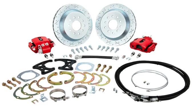 Classic Performance 12" Big Brake Rear Disc Brake Wheel Kit with External E-Brakes for 58-64 Chevy Full Size 5864RWBK-P12R