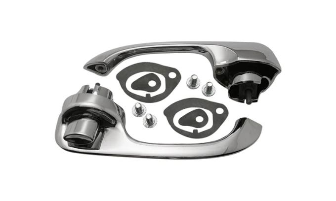 AMD Door Handle Assemblies, Outside, Front, LH/RH Set, 66-67 Chevelle El Camino GTO; 70-72 Monte Carlo T-4155
