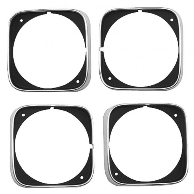 Cutlass/442 Headlight Bezels, Set of 4, 1968