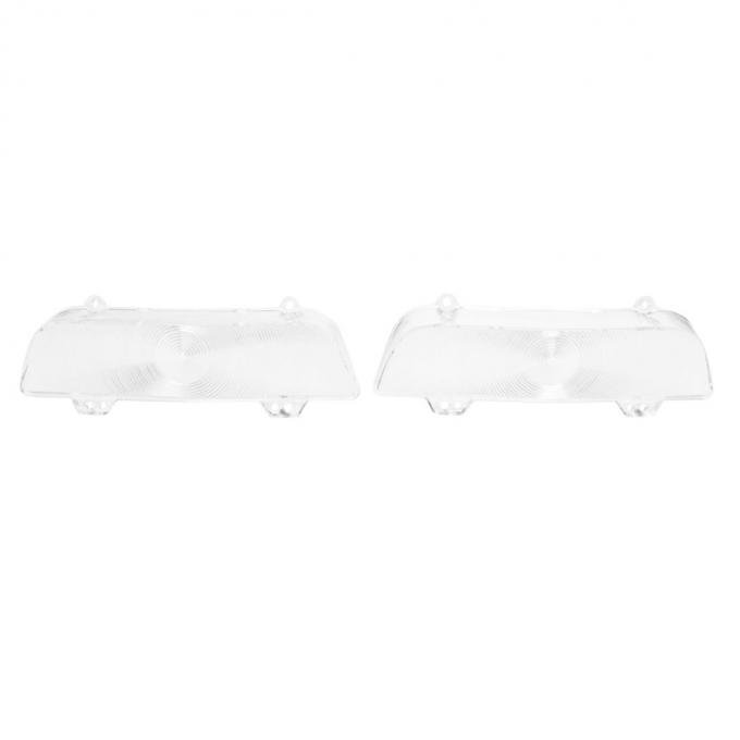 Trim Parts 1960 Chevrolet Full Size Car Clear Parking Light Lens, Pair A2173