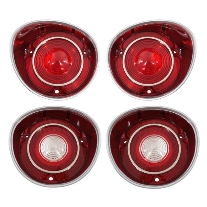 Trim Parts 1971 Chevrolet Chevelle Tail and Back Up Light Lens Set, Pair A4402K