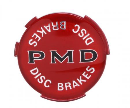 Trim Parts Pontiac Wheel Cover 2-7/16” Diameter Red Background "Disk Brakes" Emblem, Each 8205