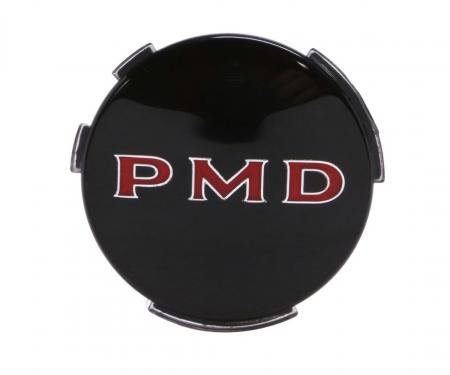 Trim Parts Pontiac Wheel Cover 2-7/16” Diameter W/Black Background "PMD" Emblem, Each 8200