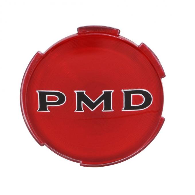 Trim Parts Pontiac Wheel Cover 2-3/4” Diameter W/Red Background "PMD" Emblem, Each 8203