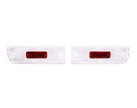 Trim Parts 1964 Chevrolet Chevelle Back Up Light Lens W/Red Reflector, Pair A4225