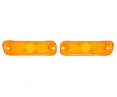 Trim Parts 1965 Chevrolet Chevelle/El Camino Amber Parking Light Lens, Pair A4248