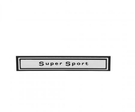 Trim Parts 1967 Chevrolet Chevelle Dash "Super Sport" Emblem W/Brushed Finish, Each 4445