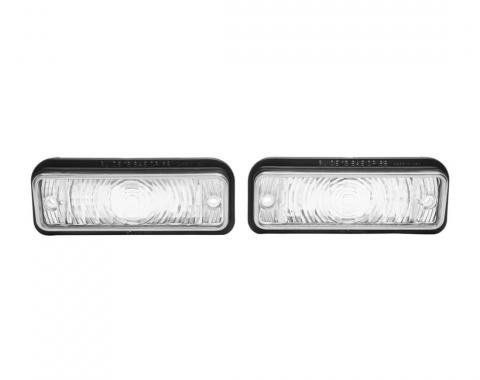 Trim Parts 1969 Chevrolet Chevelle "SS" Clear Parking Light Lens W/Paint & Trim, Pair A4253