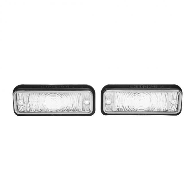 Trim Parts 1969 Chevrolet Chevelle "SS" Clear Parking Light Lens W/Paint & Trim, Pair A4253