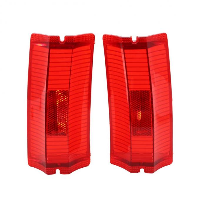 Trim Parts 1965 Chevrolet Chevelle Wagon/El Camino Red Outer Tail Light Lens, Pair A4835