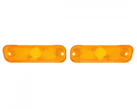 Trim Parts 1965 Chevrolet Chevelle/El Camino Amber Parking Light Lens, Pair A4248