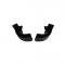 Trim Parts 1964-65 Chevelle/Pontiac GTO 2-Door Hardtop Black Windlace End Caps, Each 4175