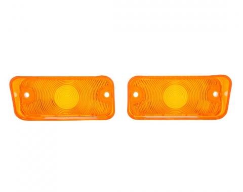 Trim Parts 1968 Chevrolet Chevelle Amber Parking Light Lens, Pair A4505