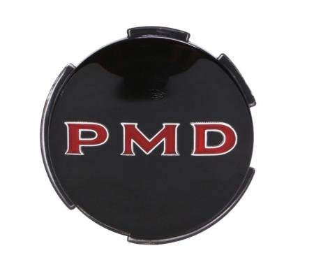 Trim Parts Pontiac Wheel Cover 2-3/4” Diameter W/Black Background "PMD" Emblem, Each 8202