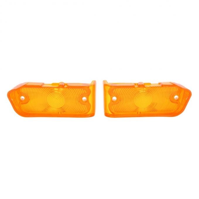 Trim Parts 1967 Chevrolet Chevelle/El Camino Amber Parking Light Lens, Pair A4250