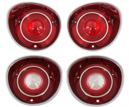 Trim Parts 1971 Chevrolet Chevelle Tail and Back Up Light Lens Set, Pair A4402K