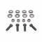 AMD Front Bumper Bracket Hardware, 70-72 Chevelle X107-3470-S