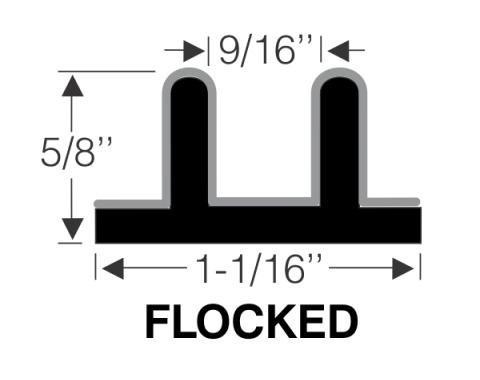 Side Window Run Channel, 9/16" Wide, Sold by the Foot