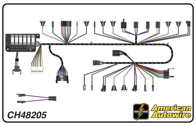 American Autowire 1964 Chevrolet Dash Harness CH48205