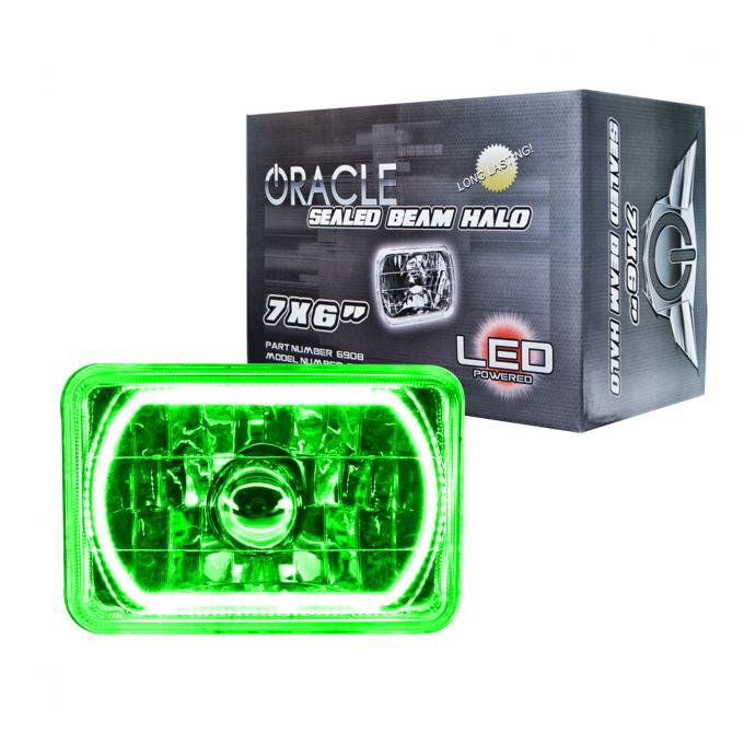 Oracle Lighting Pre-Installed Lights 7x6 in. Sealed Beam, Green 6908-004