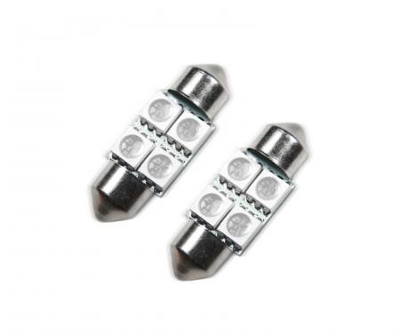 Oracle Lighting 33mm 4 LED 3-Chip Festoon Bulbs, Amber, Pair 5203-005