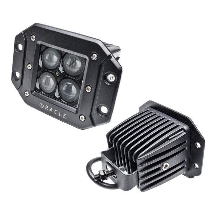 Oracle Lighting Black Series, 7D 3 in. 20W Flush LED Square Spot/Flood Light, 6000K 5813-001