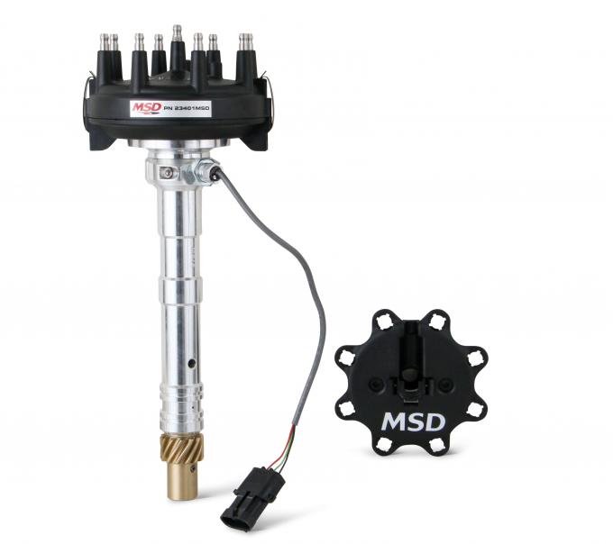 MSD Chevy Crank Trigger Distributor with Adjustable Cam Sync Pick-Up 23401MSD