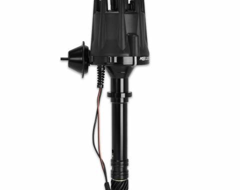 MSD Black Chevy V8 Pro-Billet Distributor with Vacuum Advance 83613